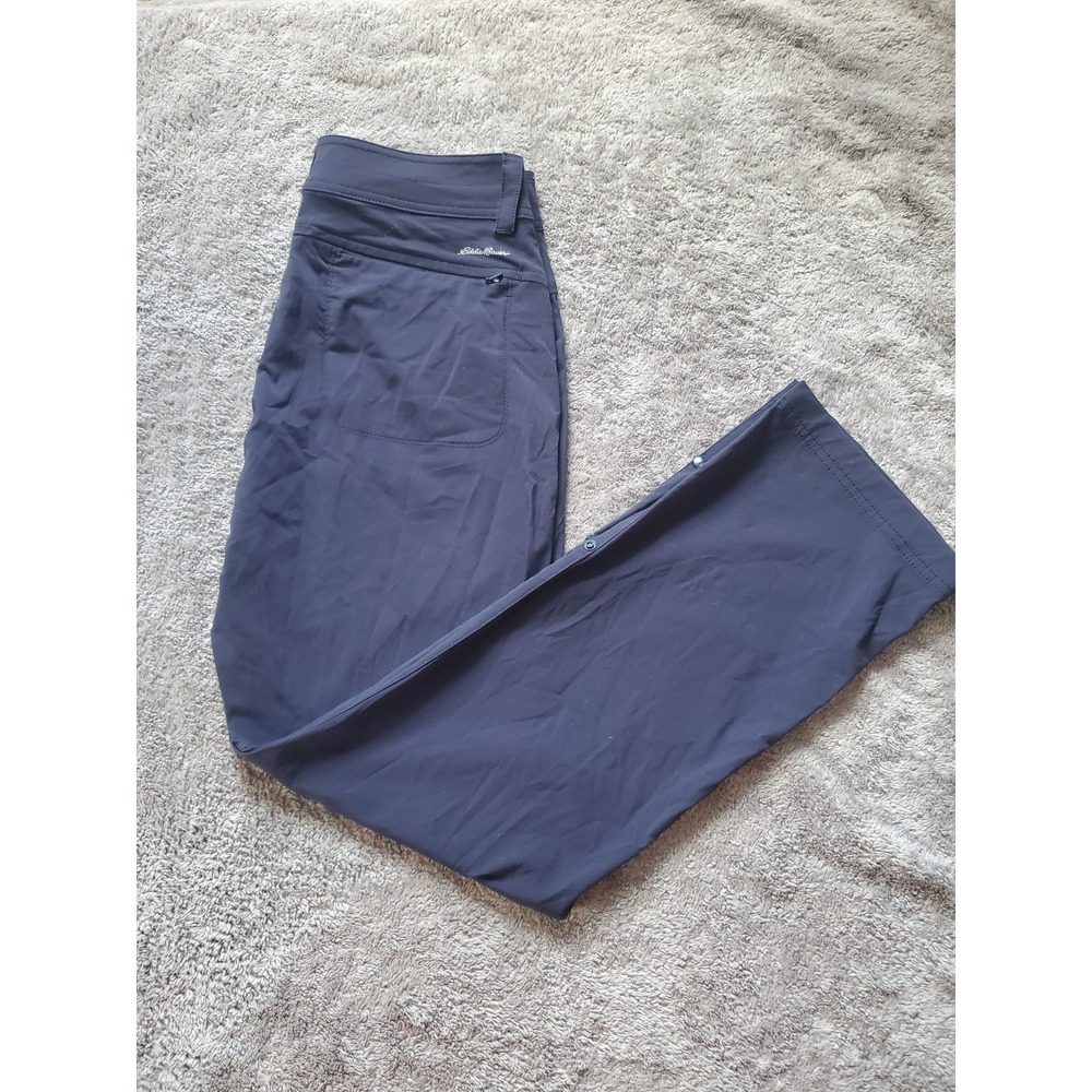 Eddie Bauer Pants Womens 6 Navy Straight rugged Outdoor Hiking Convertible